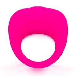 Розовое эрекционное кольцо с вибрацией